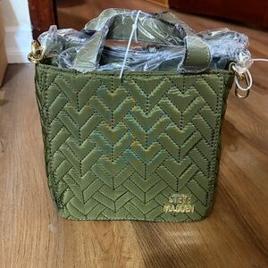 Steve Madden Green Quilted Shoulder Bag